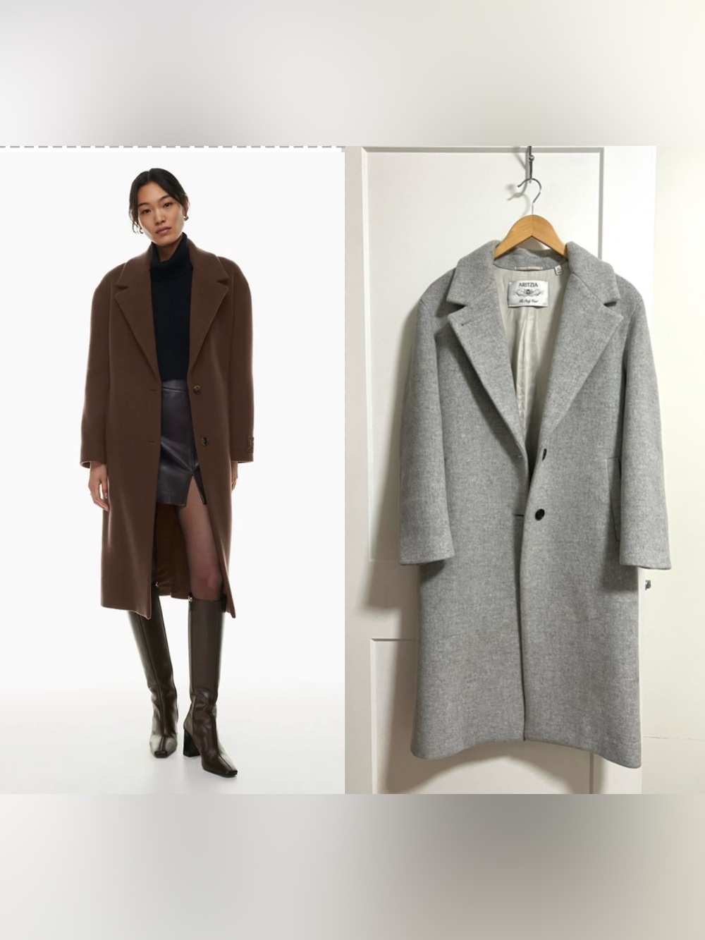 Aritzia The Only Coat - Soft Wool Cashmere Sz XS